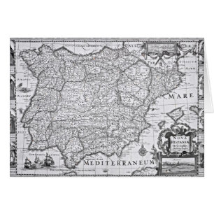 Cartão Mapa da espanha