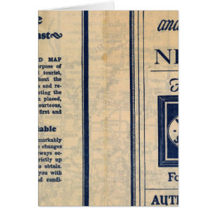 Cartão Mapa da Estrada do Nebraska