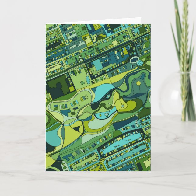 Cartão Mapa da estrutura da cidade de Amsterdão (Frente)