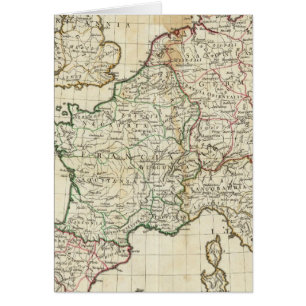 Cartão Mapa da Europa gravado