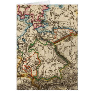 Cartão Mapa da Europa Oriental