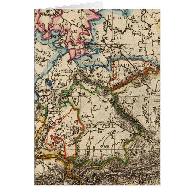 Cartão Mapa da Europa Oriental (Frente)