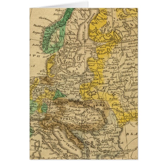 Cartão Mapa da Europa por Worcester (Frente)