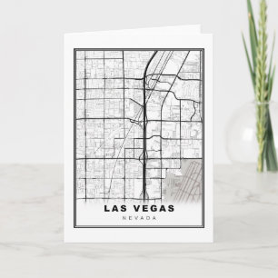 Cartão Mapa da Faixa de Las Vegas