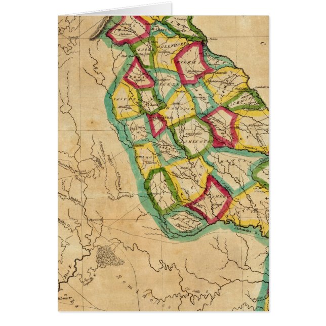 Cartão Mapa da Geórgia (Frente)