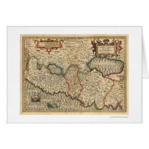 Cartão Mapa da Palestina e zonas circundantes 1710