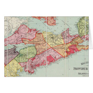 Cartão Mapa da província de Nova Escócia