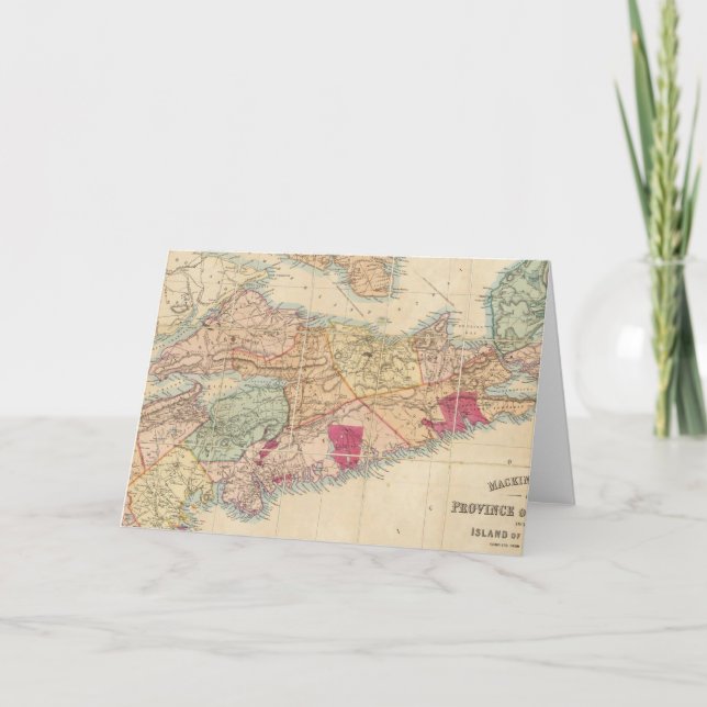 Cartão Mapa da província de Nova Escócia 3 (Frente)