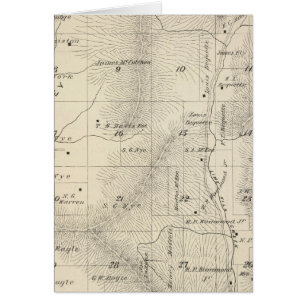 Cartão Mapa da Seção do Condado de Tulare T17S R27E