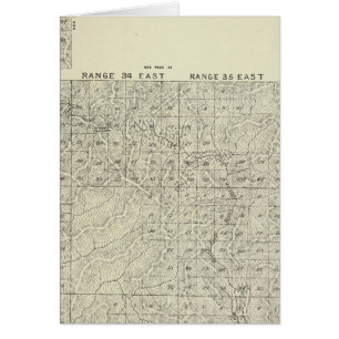 Cartão Mapa da Seção do Condado de Tulare T1820S R3236E