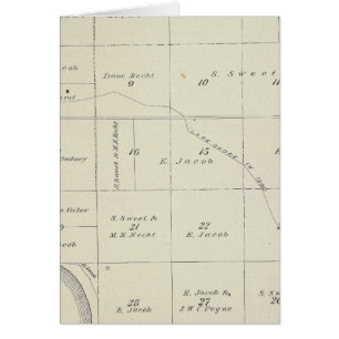 Cartão Mapa da Seção do Condado de Tulare T21S R22E
