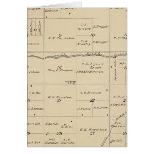 Cartão Mapa da Seção do Condado de Tulare T24S R26E