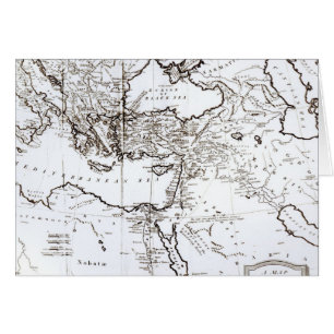 Cartão Mapa da zona oriental do império romano