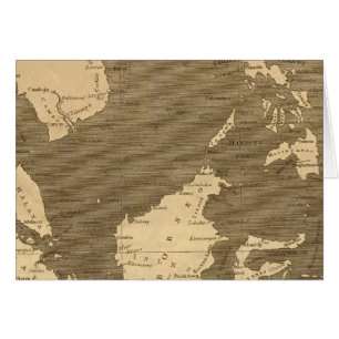 Cartão Mapa das Ilhas da Índia Oriental por Arrowsmith