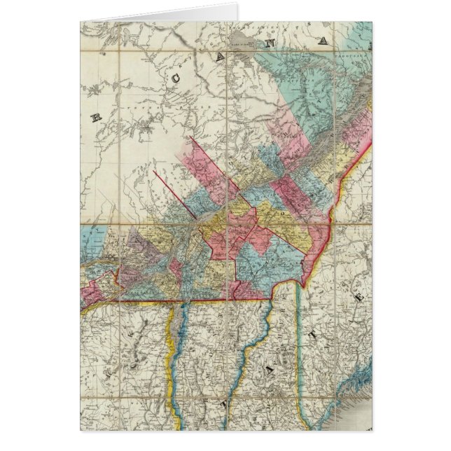 Cartão Mapa Das Províncias Do Canadá (Frente)
