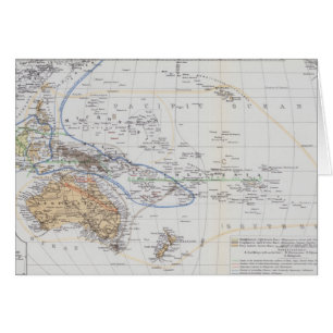 Cartão Mapa das raças de Oceania e de Australasia