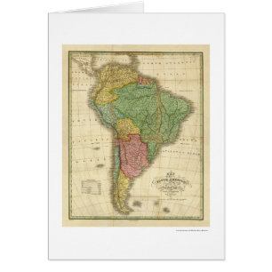 Cartão Mapa de Ámérica do Sul por Finley 1826