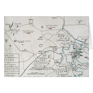 CARTÃO MAPA DE BOSTON-CONCORD, 1775