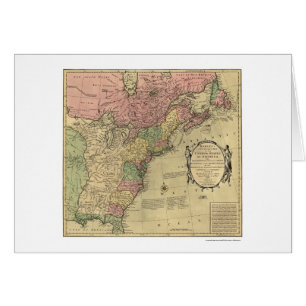 Cartão Mapa de Bowles de América 1784