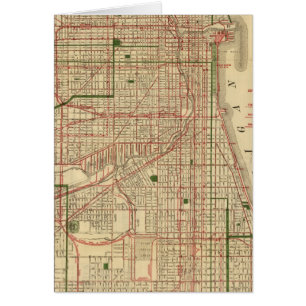 Cartão Mapa de Chicago de Blanchard