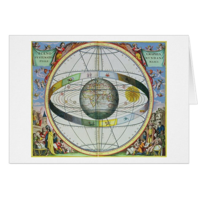 Cartão Mapa de constelações cristãs, 'do Celesti (Frente Horizontal)