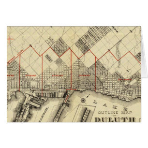 Cartão Mapa de Estrutura de Tópicos de Duluth e Subúrbi