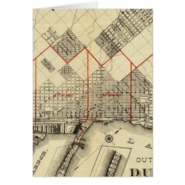 Cartão Mapa de Estrutura de Tópicos de Duluth e Subúrbios (Frente)