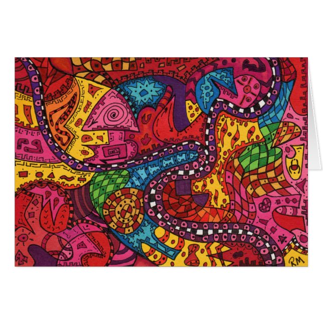 Cartão Mapa de Google do céu (Frente Horizontal)