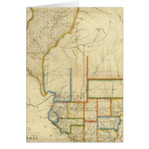Cartão Mapa de Illinois 3