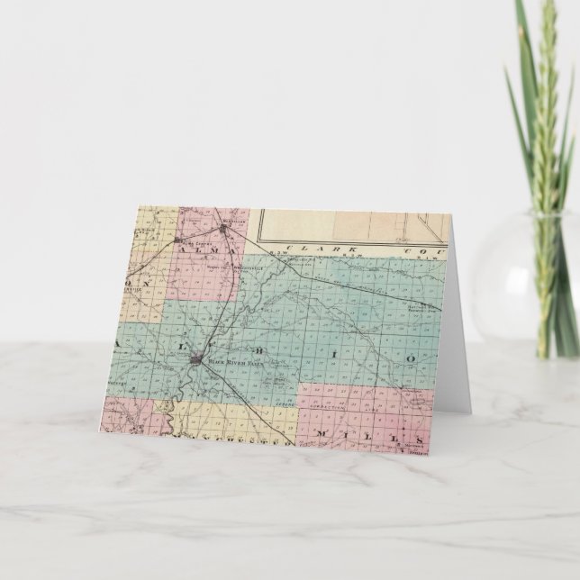 Cartão Mapa de Jackson County, Plat of Friendship (Frente)