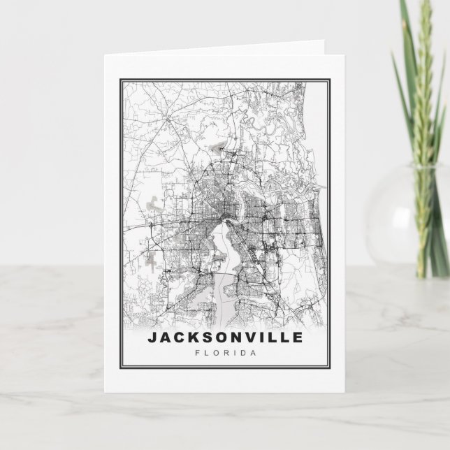 Cartão Mapa de Jacksonville (Frente)