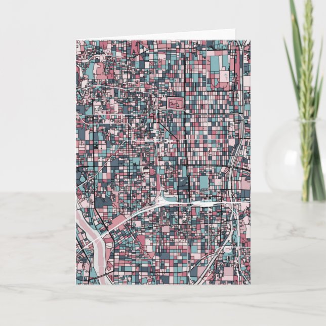 Cartão Mapa de Kyoto Japão (Frente)