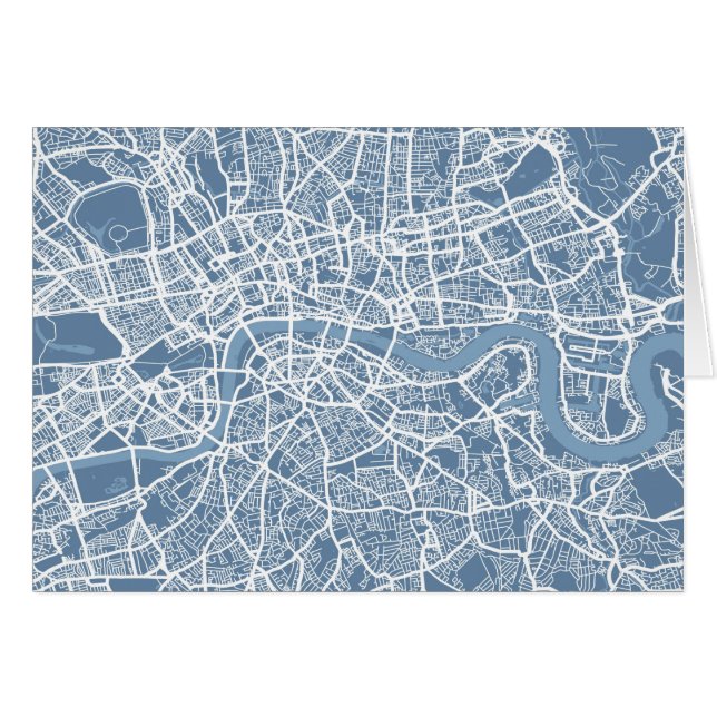 Cartão Mapa de Londres (Frente Horizontal)