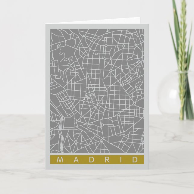 Cartão Mapa de Madrid (Frente)