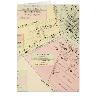 Cartão Mapa de Mannington, Virgínia Ocidental