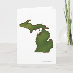 Cartão Mapa de Michigan 4