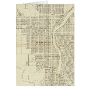 Cartão Mapa de Milwaukee