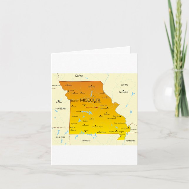 Cartão Mapa de Missouri (Criador carregado)