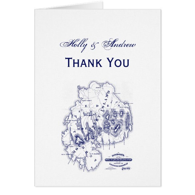 Cartão Mapa de MN da Ilha do Deserto do Monte Estilizado  (Frente)