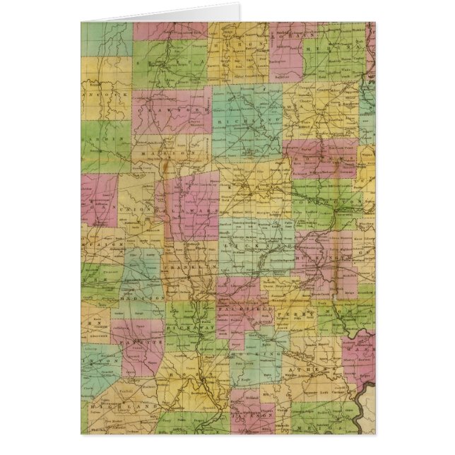 Cartão Mapa de Ohio 2 (Frente)