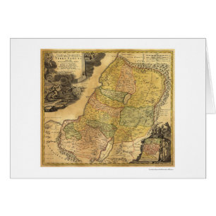 Cartão Mapa de Palestina por Johann Homann baptista 1715