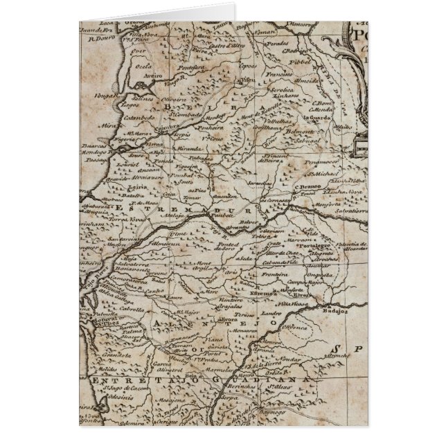 Cartão Mapa de Portugal (Frente)