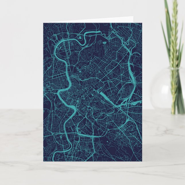 Cartão Mapa de Roma (Frente)