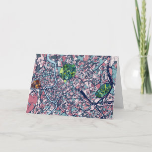 Cartão Mapa de Roma Italia