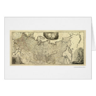 Cartão Mapa de Rússia 1786