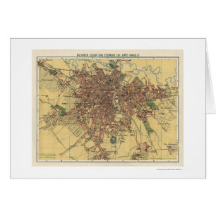 Cartão Mapa de Sao Paulo por Cococi 1913