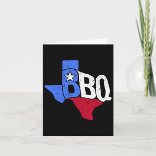 Cartão Mapa De Sinalizador E Byrbecue Do Estado Do Texas 