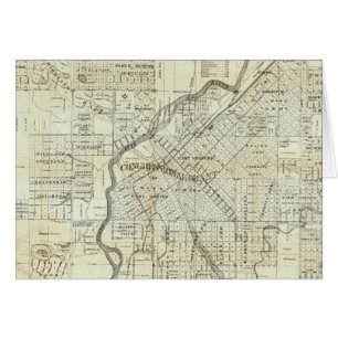 Cartão Mapa de Thayer de Denver Colorado