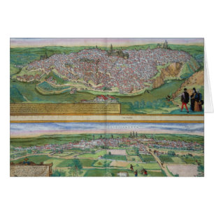 Cartão Mapa de Toledo e de Valladolid, 'de Civitates Orbi