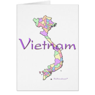 Cartão Mapa de Vietnam